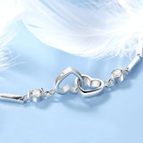 Clamped Hearts Bracelet