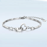 Clamped Hearts Bracelet