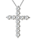 Moissanite Cross Necklace