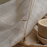 2Pcs Set Waterdrop Irregular Necklaces